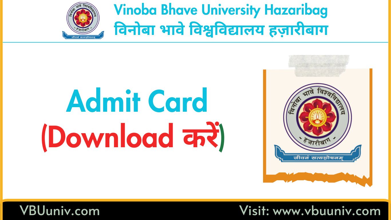 VBU Admit Card 2025: Get Admit Card PDF at vbuuniv.in