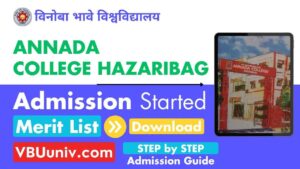Annada College Hazaribag Admission Merit List