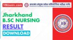 Jharkhand B.Sc NURSING RESULT 2025