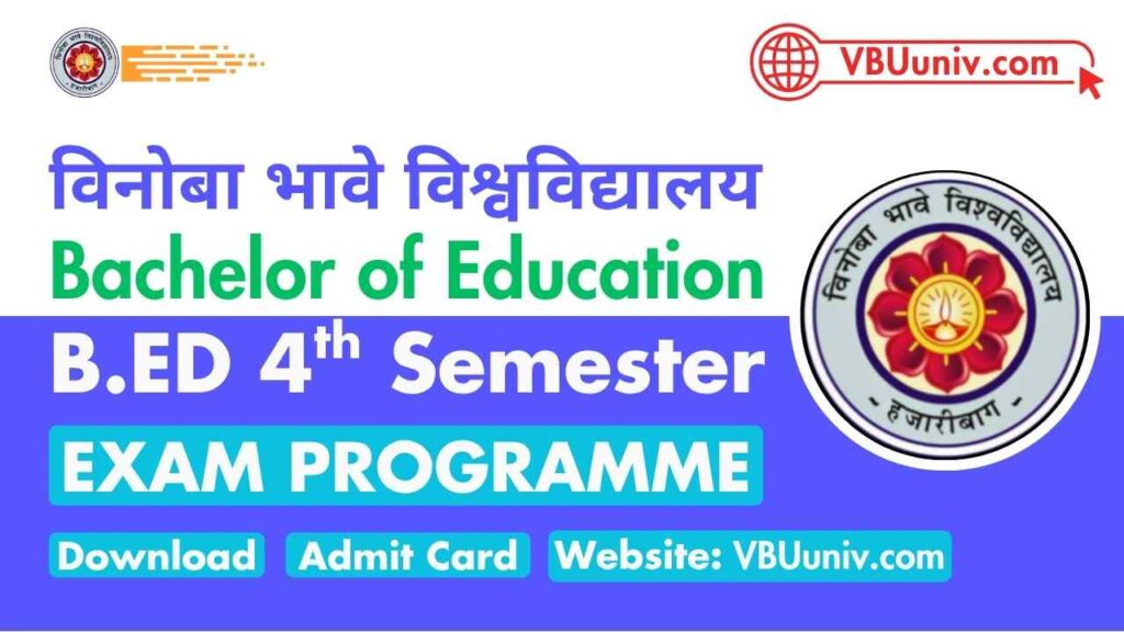 VBU B.Ed Semester 4 EXAM Programme