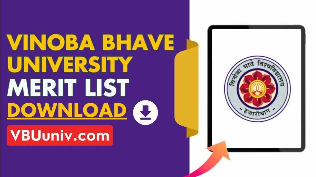 Vinoba Bhave University Merit List 2025