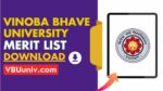 Vinoba Bhave University Merit List 2025